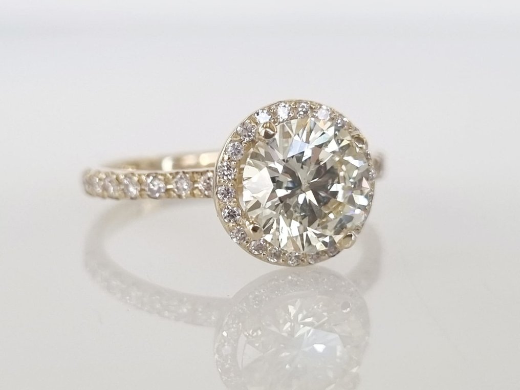 Βραδινό δαχτυλίδι Λευκός χρυσός Διαμάντι - Διαμάντι #2.1