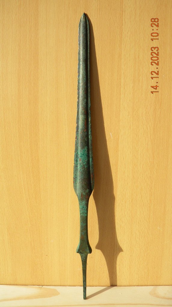 Luristán Bronce Punta de lanza de bronce de Luristán, siglos VIII-VI a.C., 59 cm - 59 cm #2.1