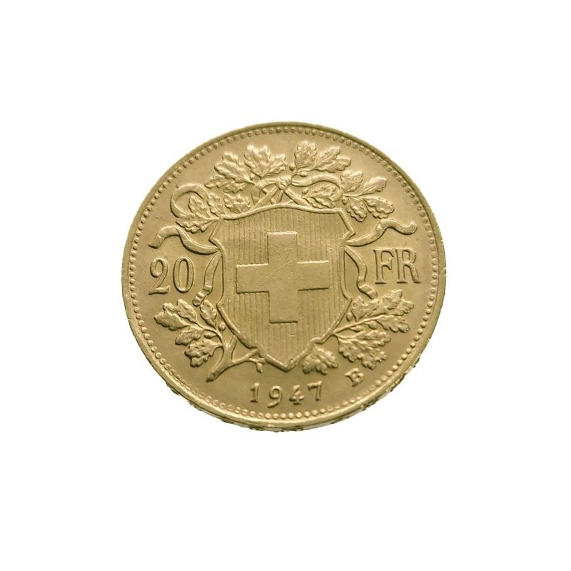 瑞士. 20 Francs 1947 LB - Vreneli #1.2