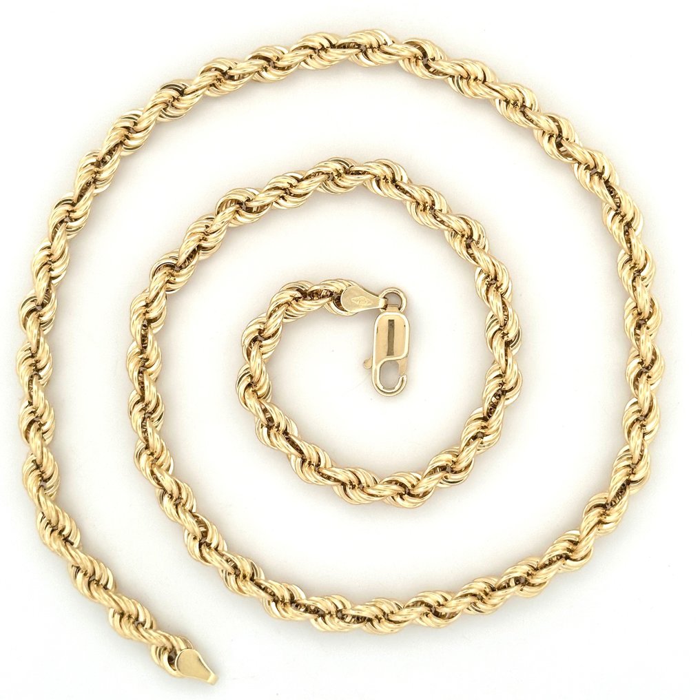 Rope Chain - 8.9 gr - 45 cm - 18 Kt - Colier - 18 ct. Aur galben #2.1