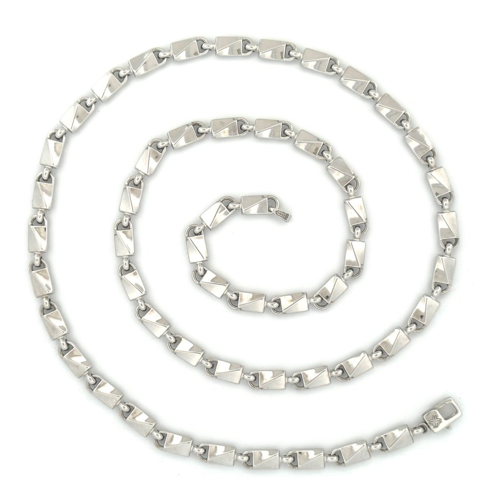 Catena  - 12.7 gr - 50 cm - 18 Kt - Collier - 18 carats Or blanc #1.2