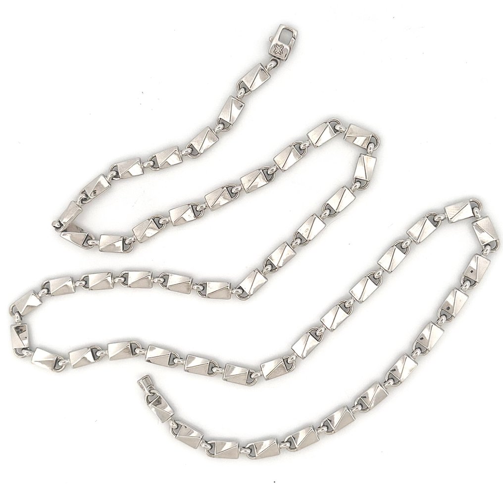 Catena  - 12.7 gr - 50 cm - 18 Kt - Collier - 18 carats Or blanc #1.1