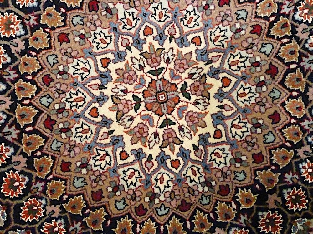 Tabriz Gombad med silke - Teppe - 151 cm - 151 cm #3.2