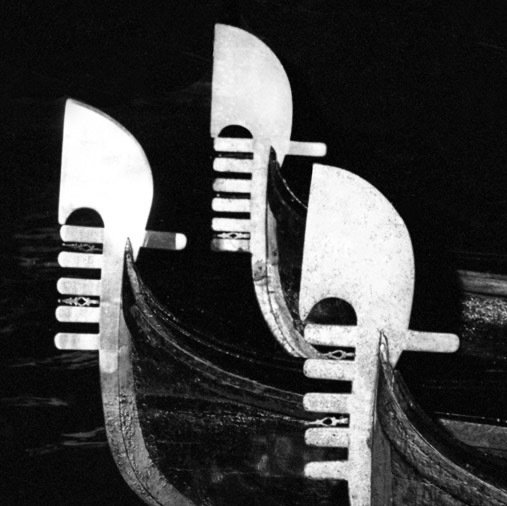 Camerapohoto Epoche/©Vittorio Pavan - Venezia di notte, gondole, 1962 - 35x35 #1.2