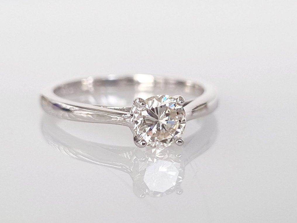 Inel de logodnă Aur alb Diamant  (Natural) #2.1