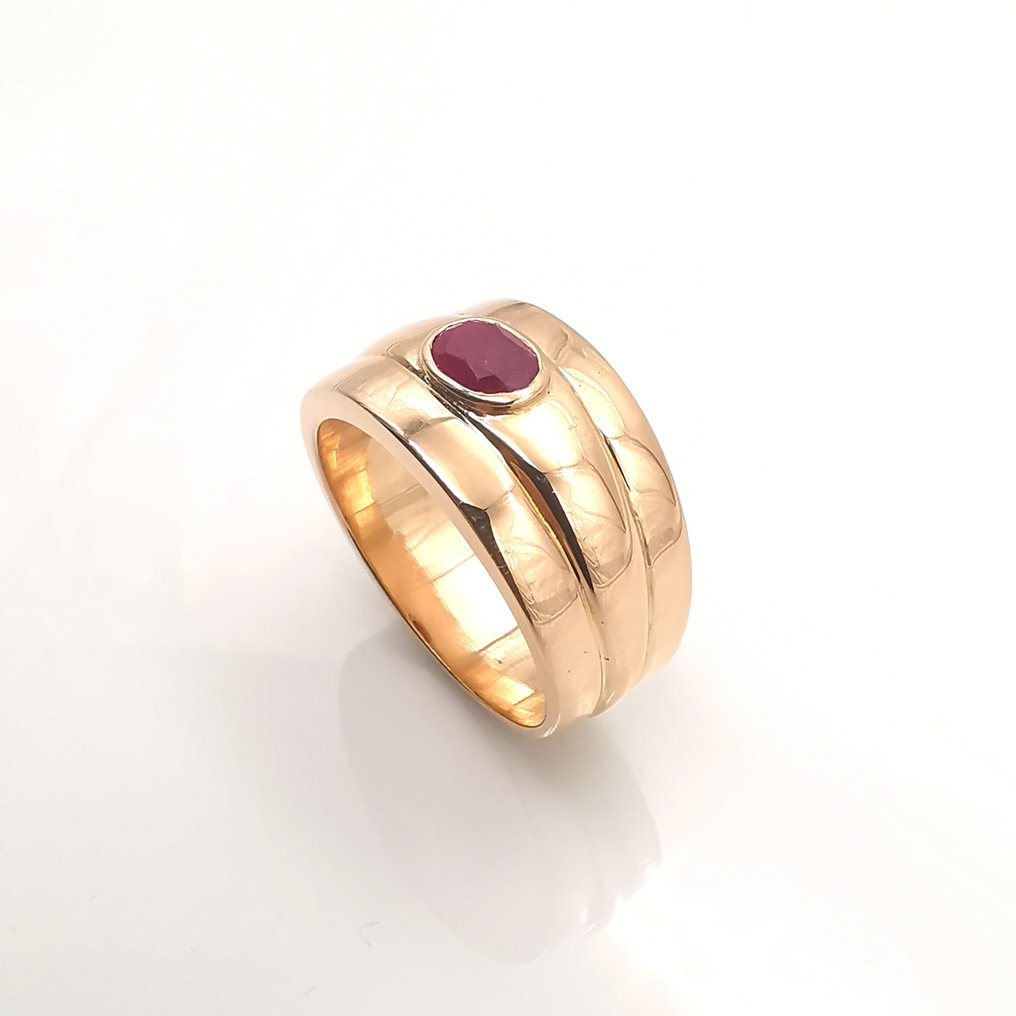Δαχτυλίδι - 18 καράτια Ροζ χρυσό Ρουμπίνι #2.1