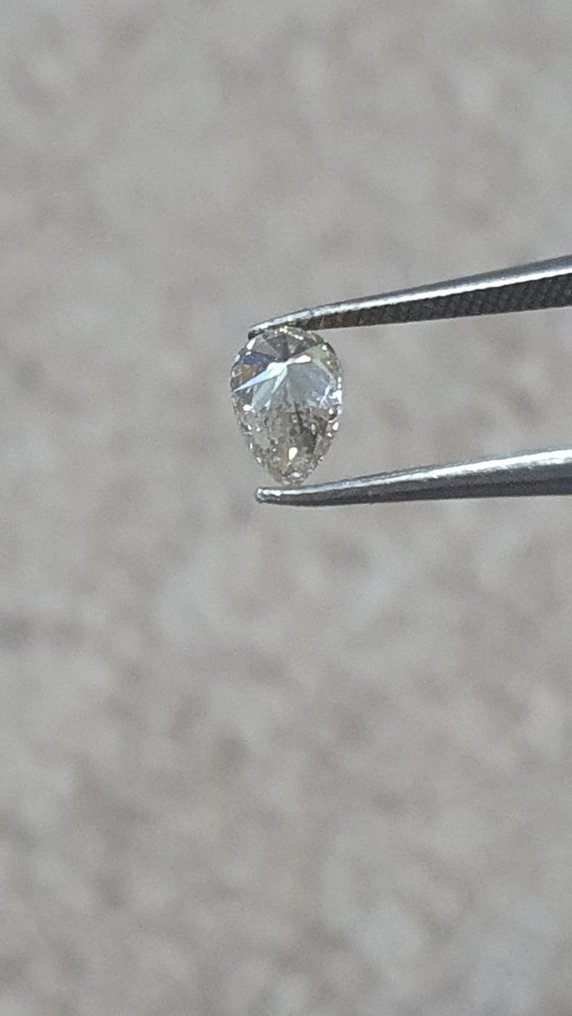 1 pcs Διαμάντι (Φυσικό) - 0.48 ct - Αχλάδι - I1 - Antwerp Laboratory for Gemstone Testing (ALGT) - S - T #3.2