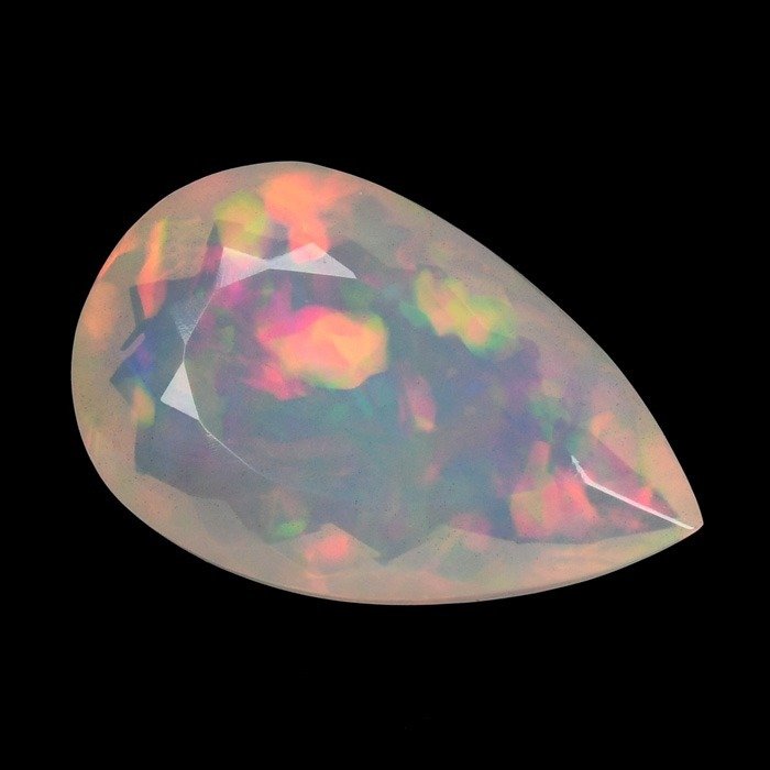 Fără preț de rezervă - 1 pcs  Galben Opal  - 6.67 ct - IGI (Institutul gemologic internațional) - COLOR PLAY OPAL #1.0