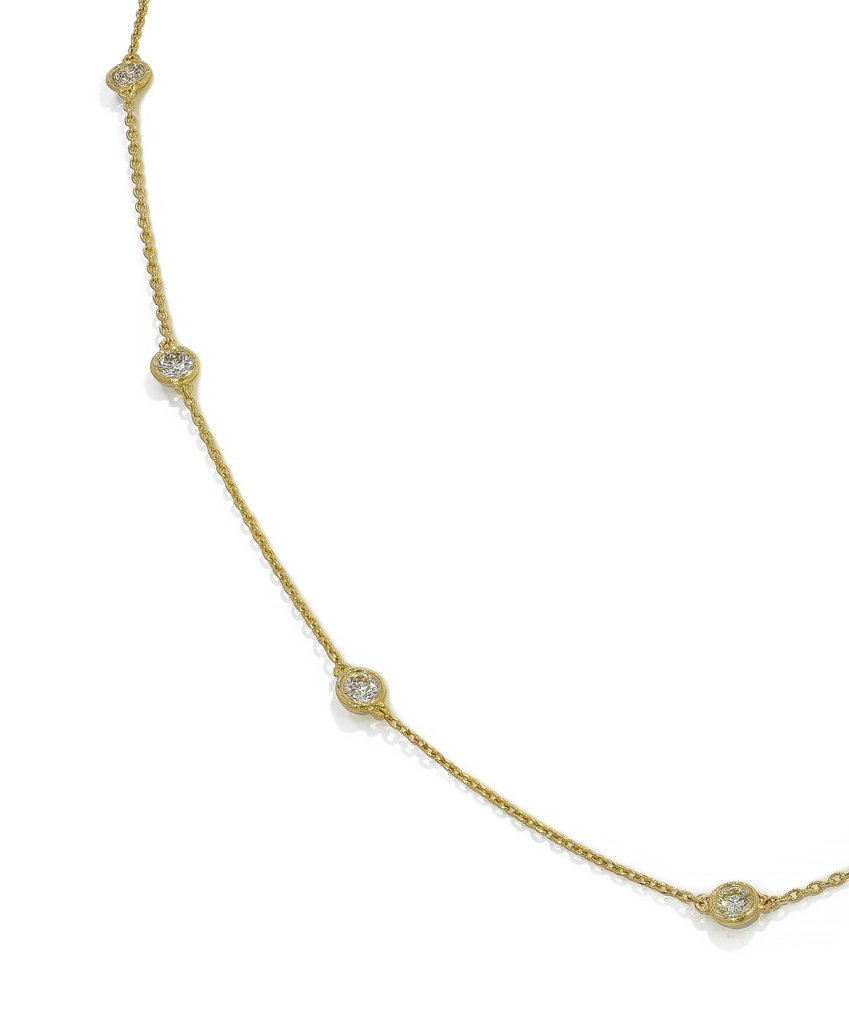 Necklace Yellow gold Diamond  (Natural) #2.1
