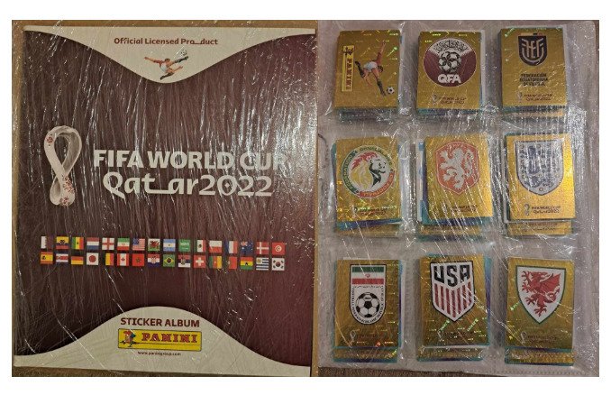 Panini Qatar 2022 World Cup Blue edition - 1 Empty album + complete loose sticker set - Glimrende (EX) #1.0
