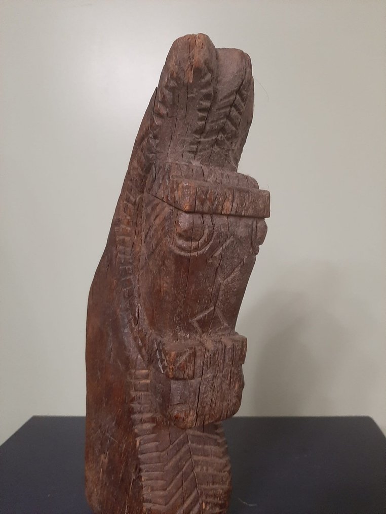 Corbel med hästhuvud 31,5 cm - Trä - Indien - 1800-talet #1.2