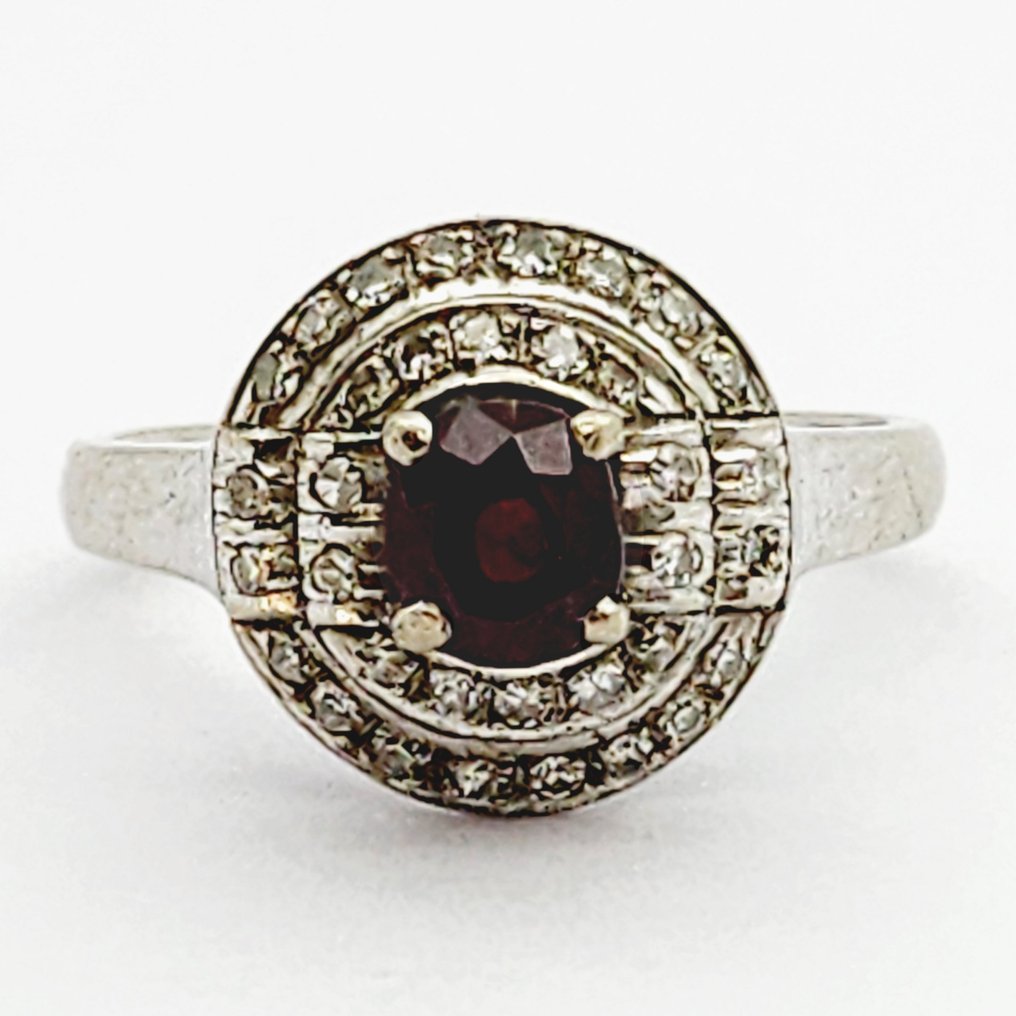 Gyűrű Ovális Rubin - Gyémánt  #2.1