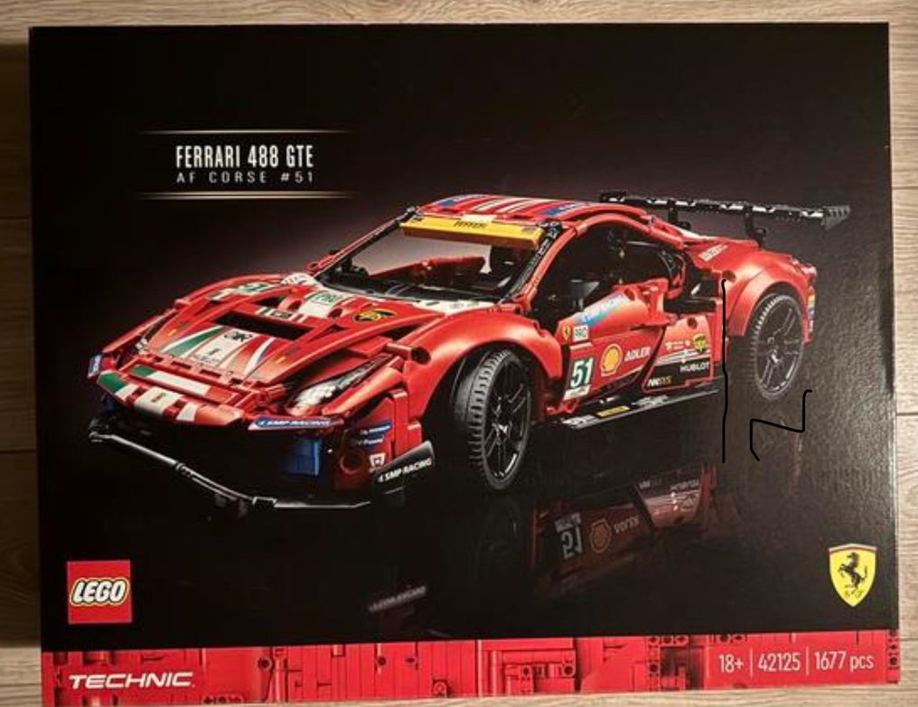 Lego - Tehnic - 42125 - Ferrari 488 GTE AF CORSE #51 - 2020+ - Belgia #1.1