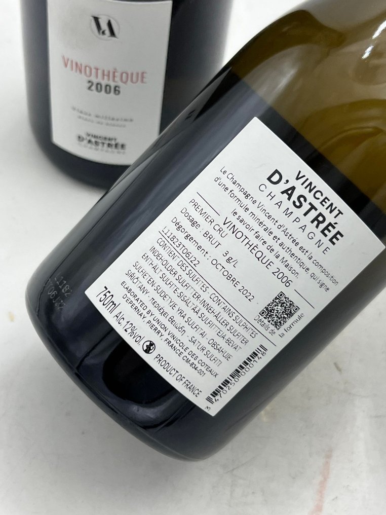 2006 Vincent d'Astrée, Vinothèque Blanc de Blancs - 香槟地 1er Cru - 2 Bottles (0.75L) #2.1
