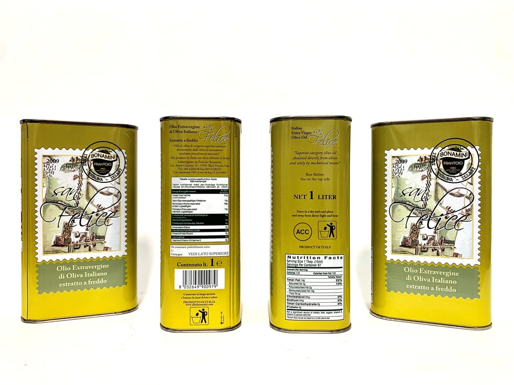 Bonamini - 特级初榨橄榄油 - 4 - 1升罐 #1.0