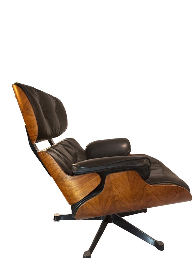 Herman Miller, Fehlbaum - Charles Eames, Ray Eames - Lenestol - 670 Lounge Chair - Brasiliansk rosentre, Rosentre #1.1
