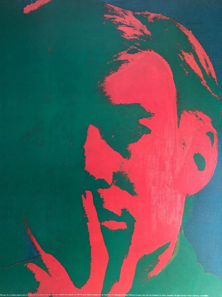 Andy Warhol (after) - Selfportrait - Offset lithography - TeNeues licensed print 1993 ** NO RESERVE ** #1.0