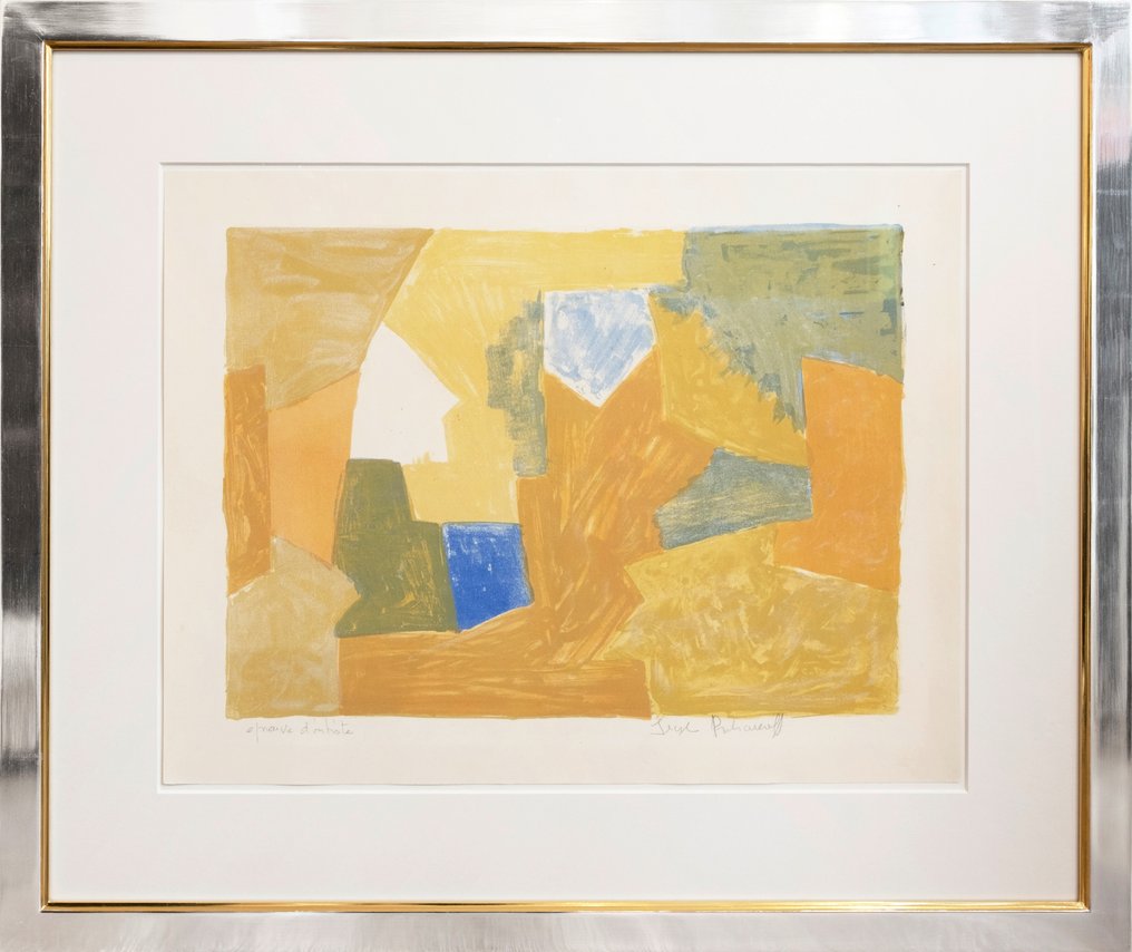Serge Poliakoff (1900-1969) - Composition jaune, orange et verte #1.0