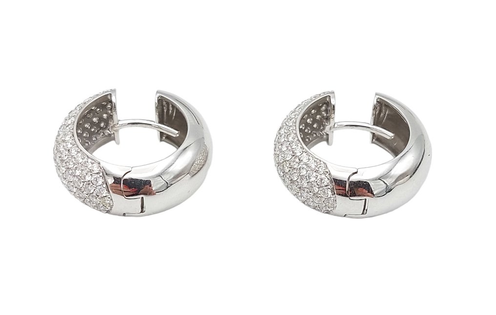 Massimo Raiteri - 18 kt. White gold - Earrings - 2.20 ct Diamond #2.2