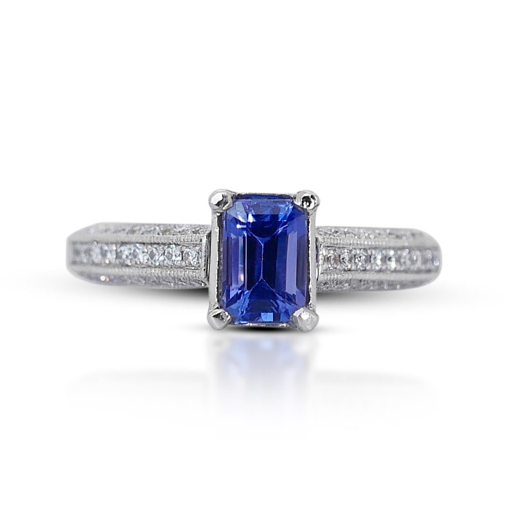Ring Platina Tanzanit - Diamant #1.1