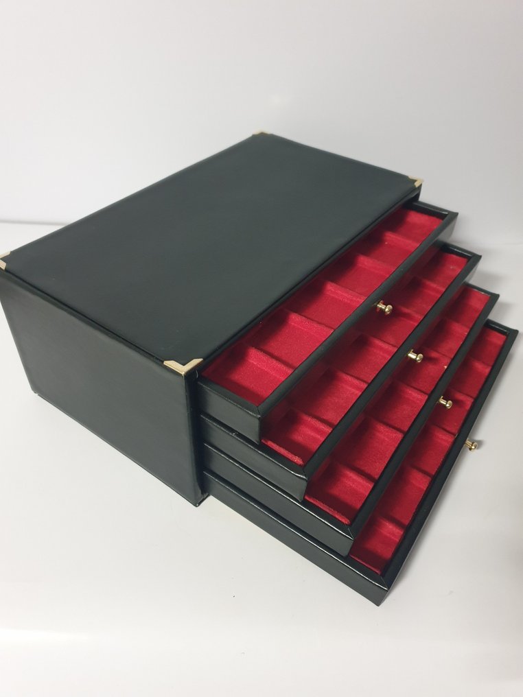 Tilbehør. Black eco-leather coin cabinet for 72 places (Ingen mindstepris) #3.2