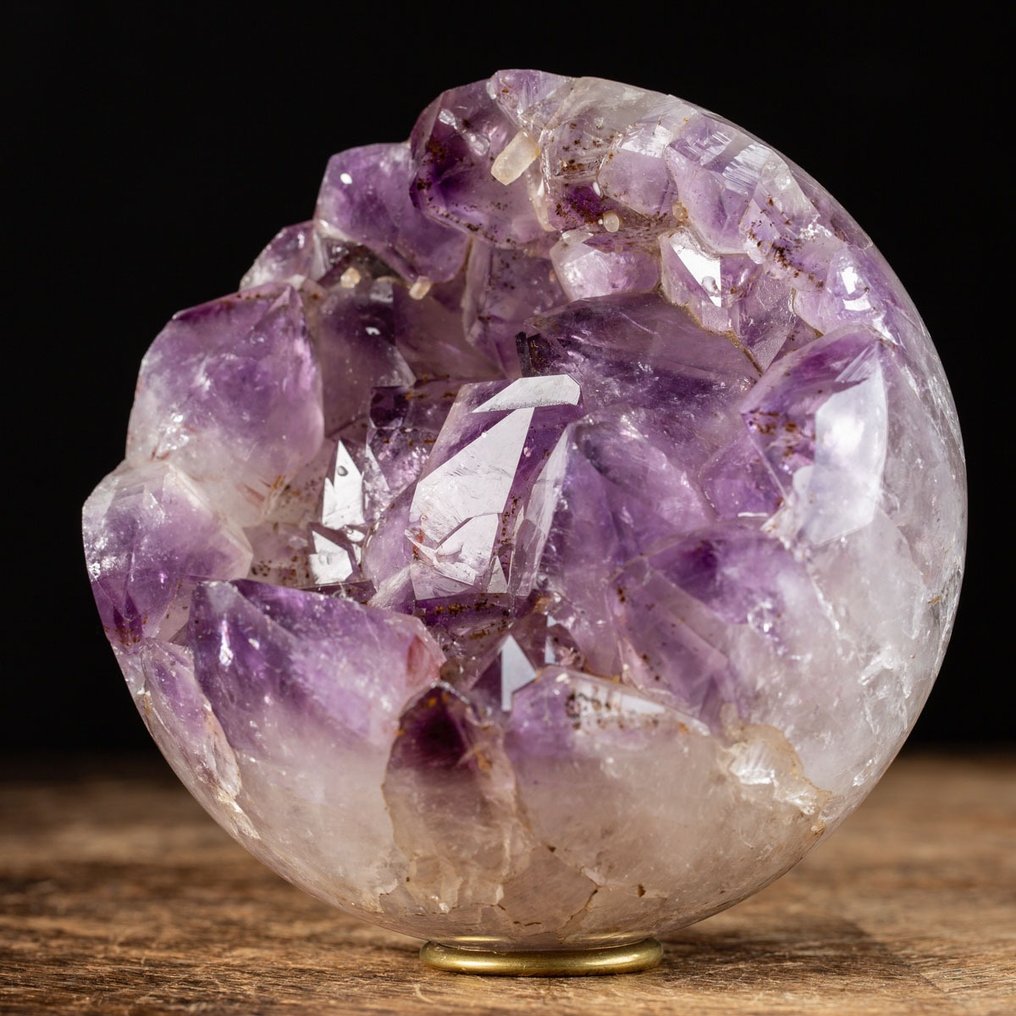 Nagy ametiszt kristályok Csillogó Geóda Druse Ametiszt gömb. - Magasság: 130 mm - Szélesség: 130 mm- 2152 g #2.1