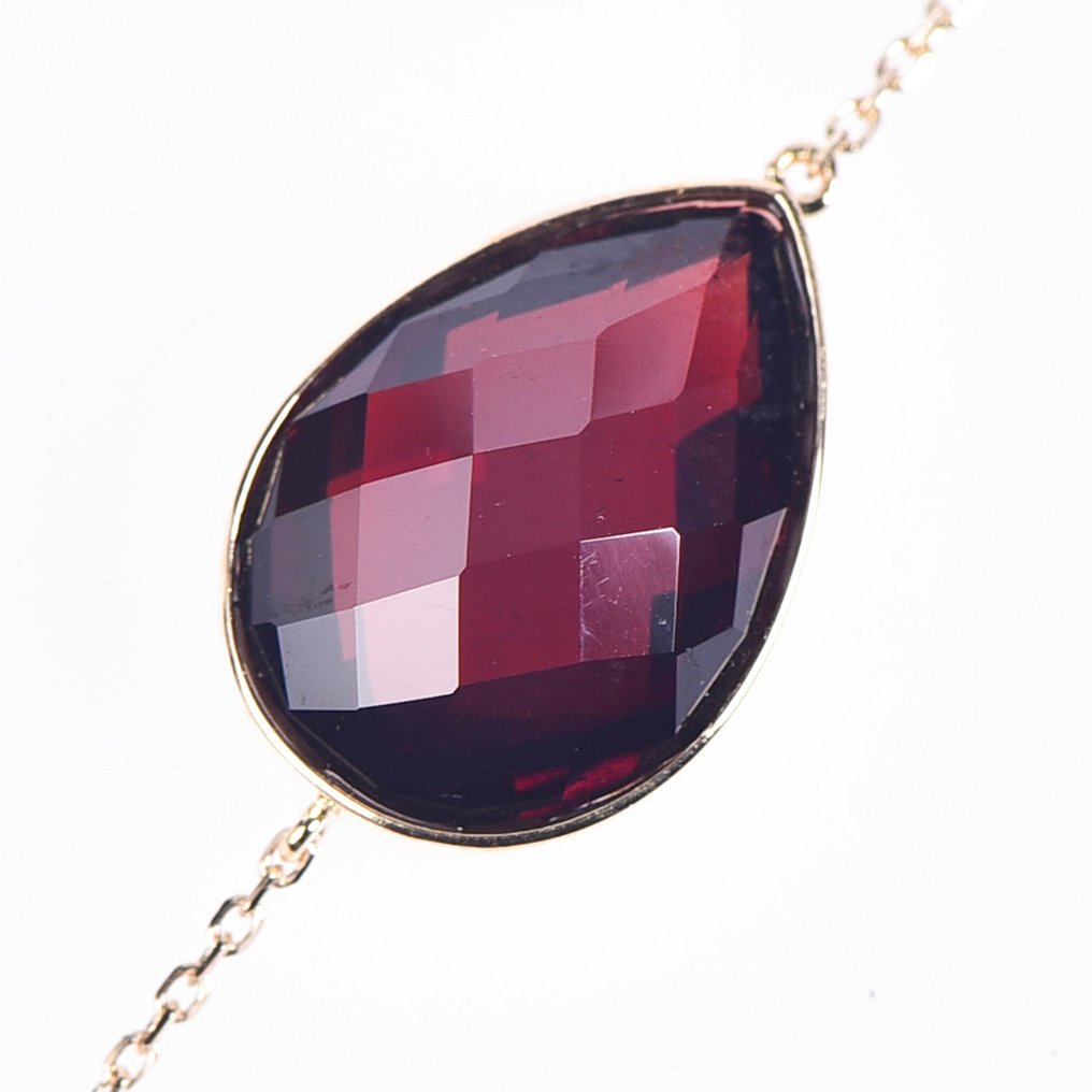 χωρίς τιμή ασφαλείας - Βραχιόλι - 18 καράτια Κίτρινο χρυσό Γρανάτης #1.0