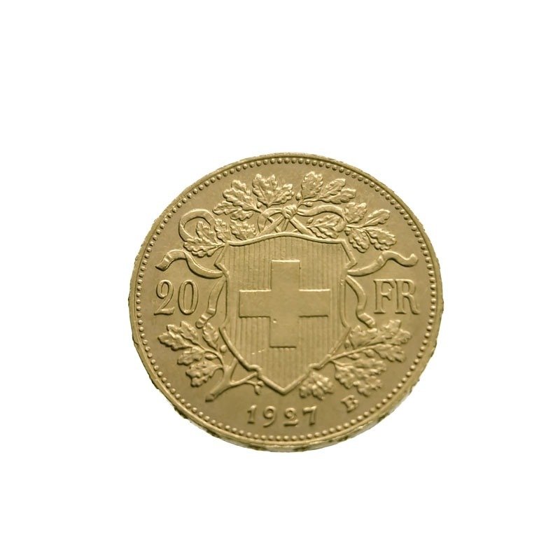 瑞士. 20 Francs 1927 LB - Vreneli #1.1
