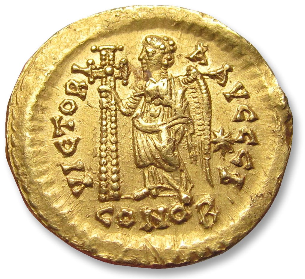 罗马帝国. 马西安 （450-457）. Solidus Constantinople mint 10th officina (I) circa 450 A.D. #1.2