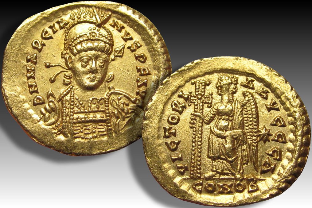 Empire romain. Marcien (450-457 apr. J.-C.). Solidus Constantinople mint 1st officina (A) circa 450 A.D. #2.1