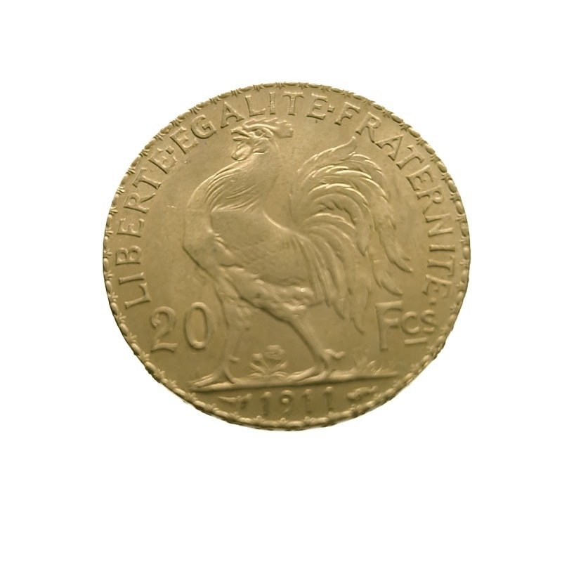 法国. Third Republic (1870-1940). 20 Francs 1911 Marianne #1.1