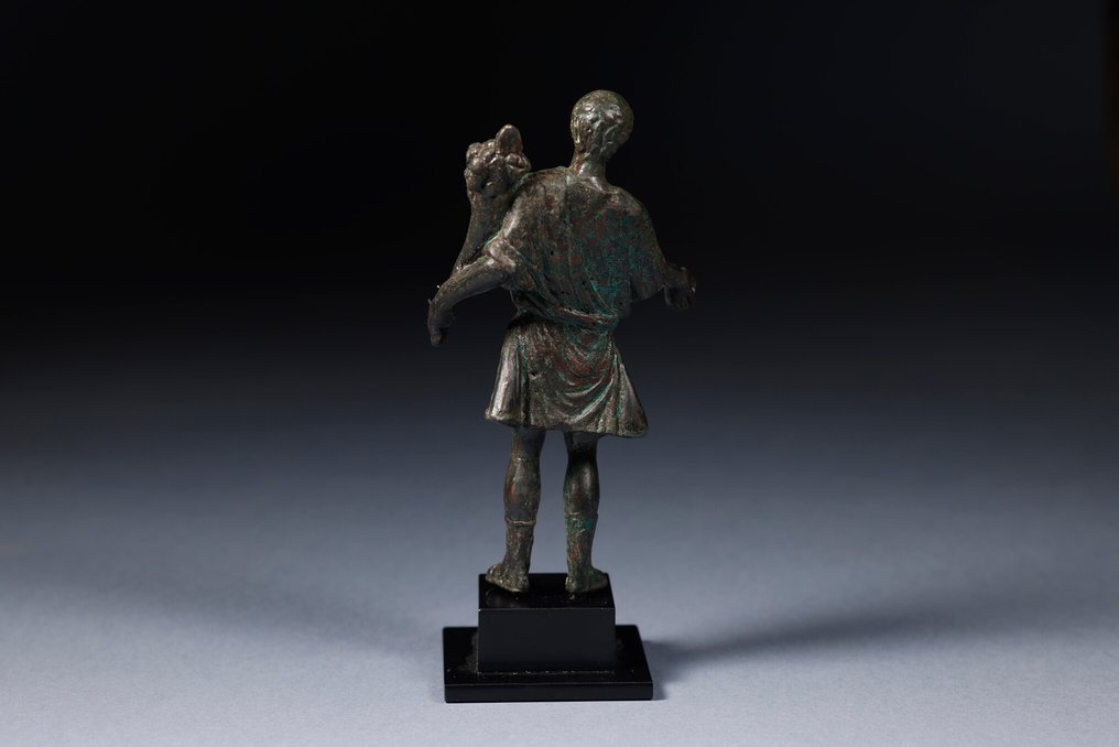 Starożytny Rzym Brązowy Jakość muzealna Bóg Lar - 15.5 cm #3.2