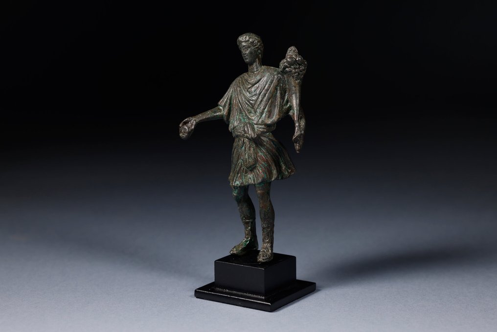 Oud-Romeins Brons Museumkwaliteit God Lar - 15.5 cm #2.1