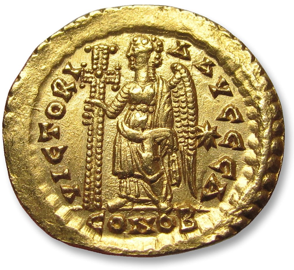 Imperio romano. Marciano (450-457 e. c.). Solidus Constantinople mint 1st officina (A) circa 450 A.D. #1.2