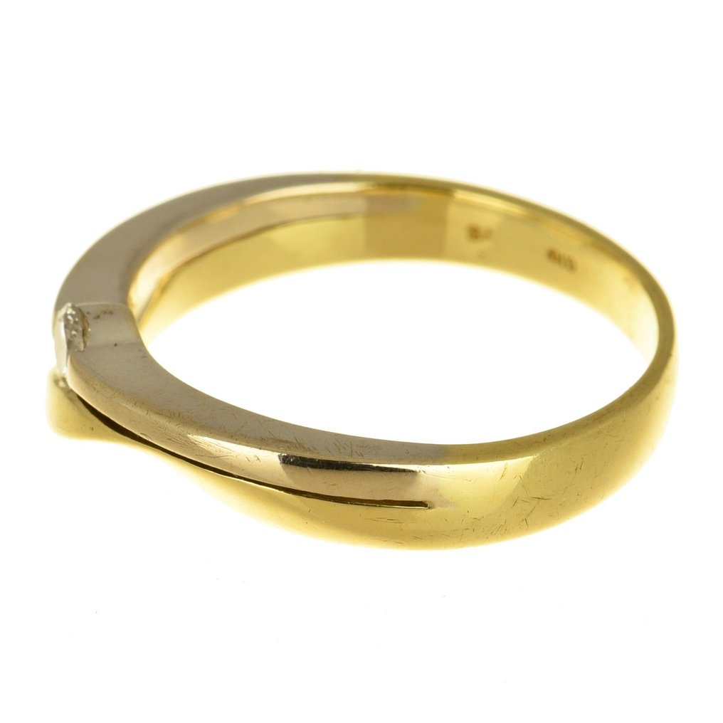 Ring - 18 karaat Geel goud, Witgoud Diamant  #1.2