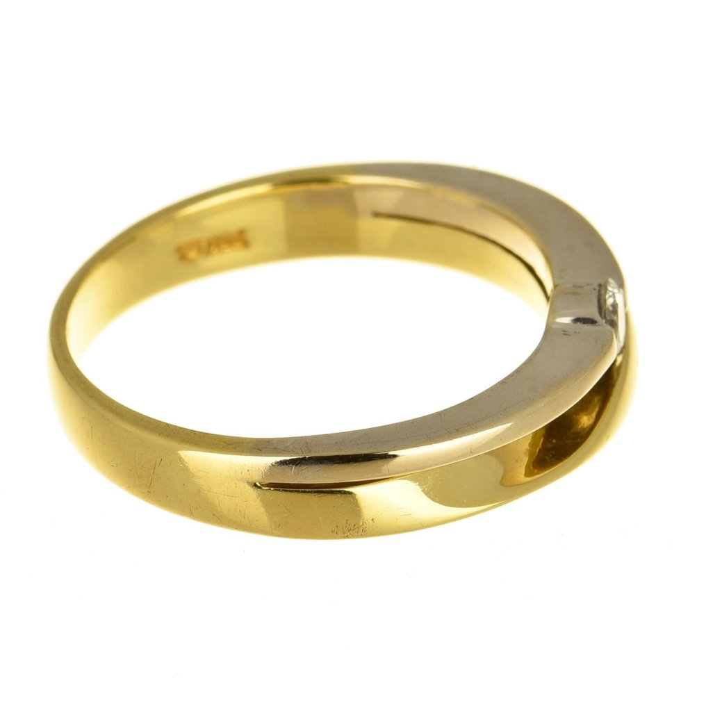 Ring - 18 karaat Geel goud, Witgoud Diamant  #2.1