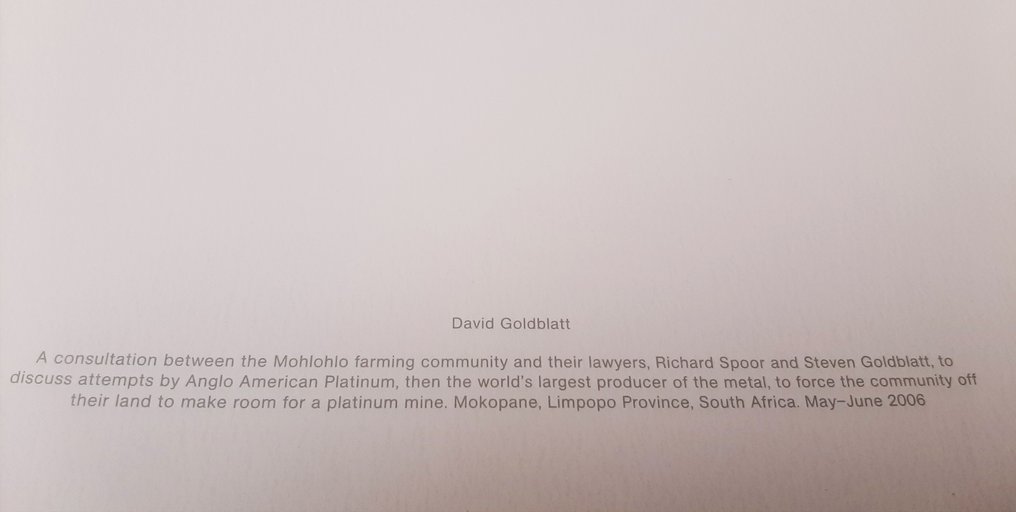 David Goldblatt - A consultation between the Mohlohlo farming community and their lawyers, Richard Spoor and Steven #4.3