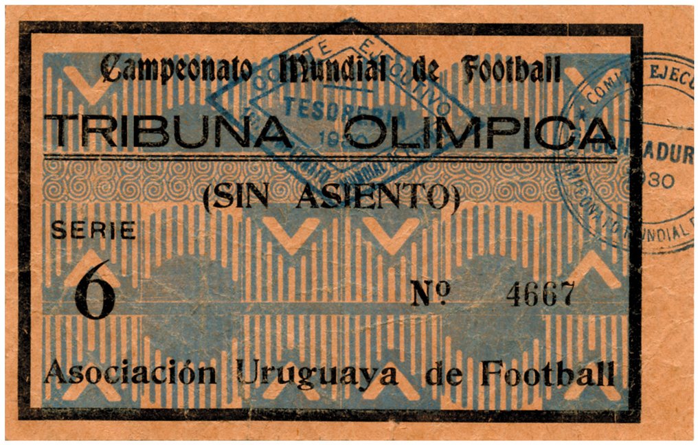 Argentina - USA (6:1) - Campionati mondiali di calcio - 1930 - Ticket  #1.1