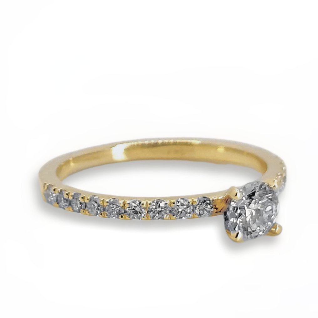 訂婚戒指 - 14 克拉 黃金 -  0.57ct. tw. 鉆石 (天然)  - 鉆石 #2.1