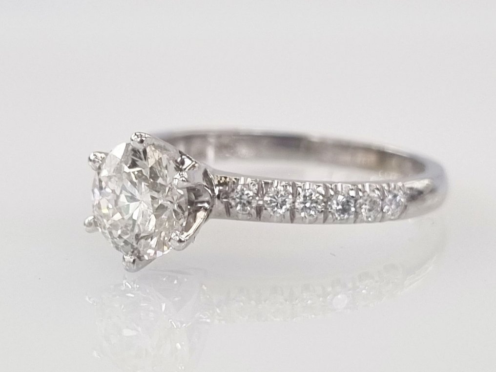 Anello di fidanzamento Oro bianco Diamante  (Naturale)  #2.2
