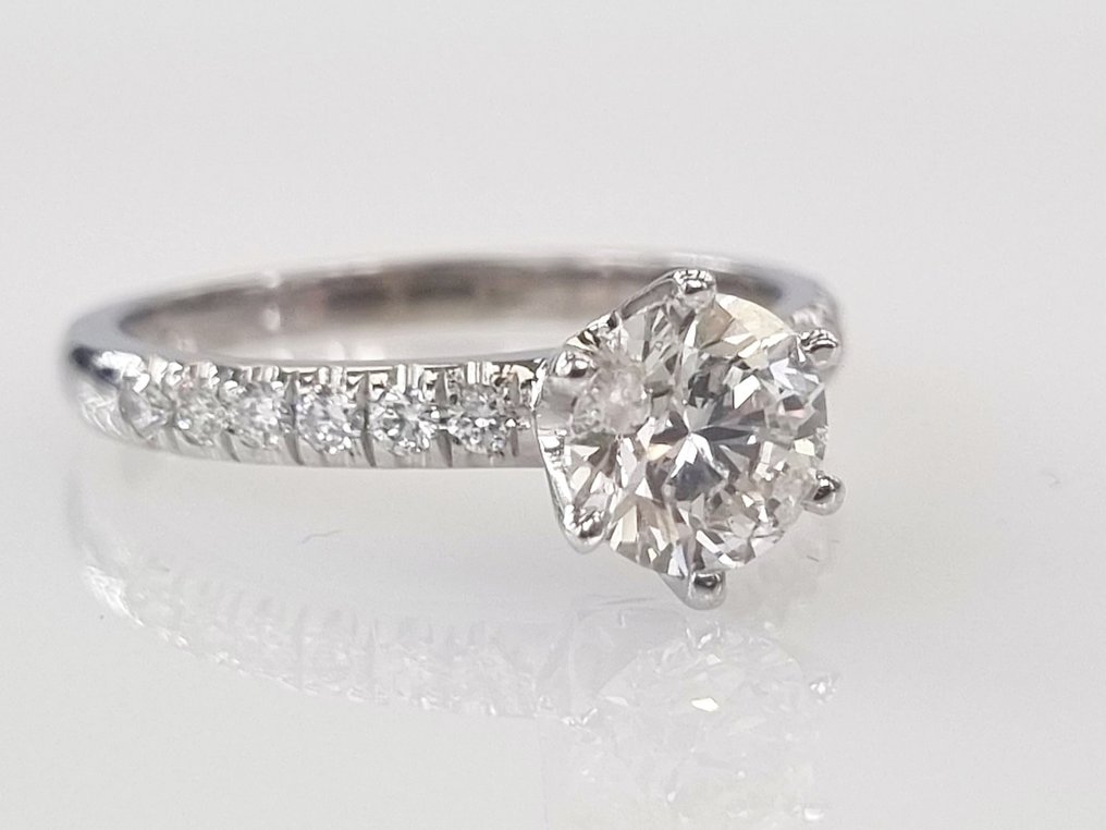Förlovningsring Vittguld Diamant  (Natural)  #2.1