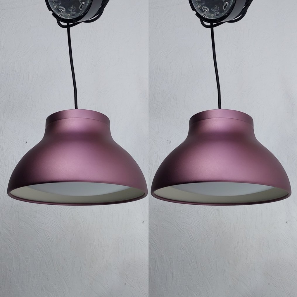 HAY Design - Pierre Charpin - Lampada a sospensione (2) - PC - Piccolo - Bush Red - Acciaio - 2 pezzi #1.0