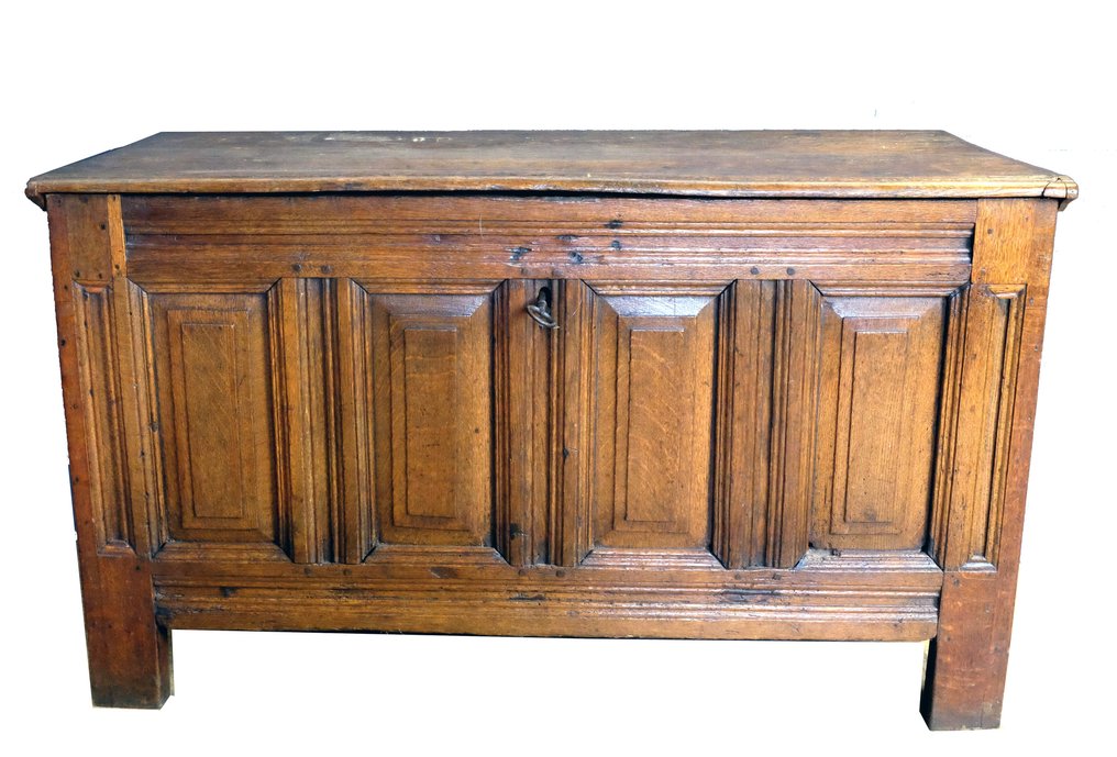 棺材 - 美麗的荷蘭面板盒，具有美麗的銅綠。 - 橡木 #2.1