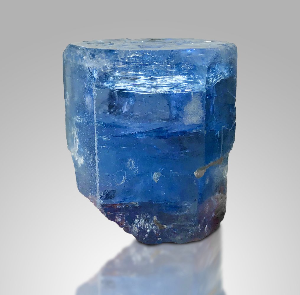 Inktblauw Aquamarijn Beryl Kristal - Hoogte: 38 mm - Breedte: 35 mm- 66 g - (1) #1.2
