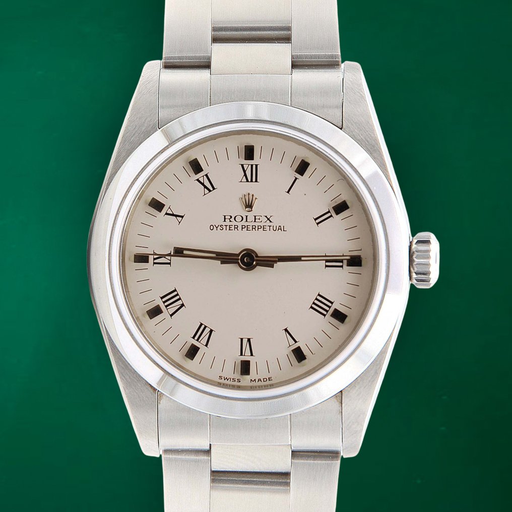Rolex - Oyster Perpetual - White Roman - 67480 - Unisex - 2000-2010 #1.1