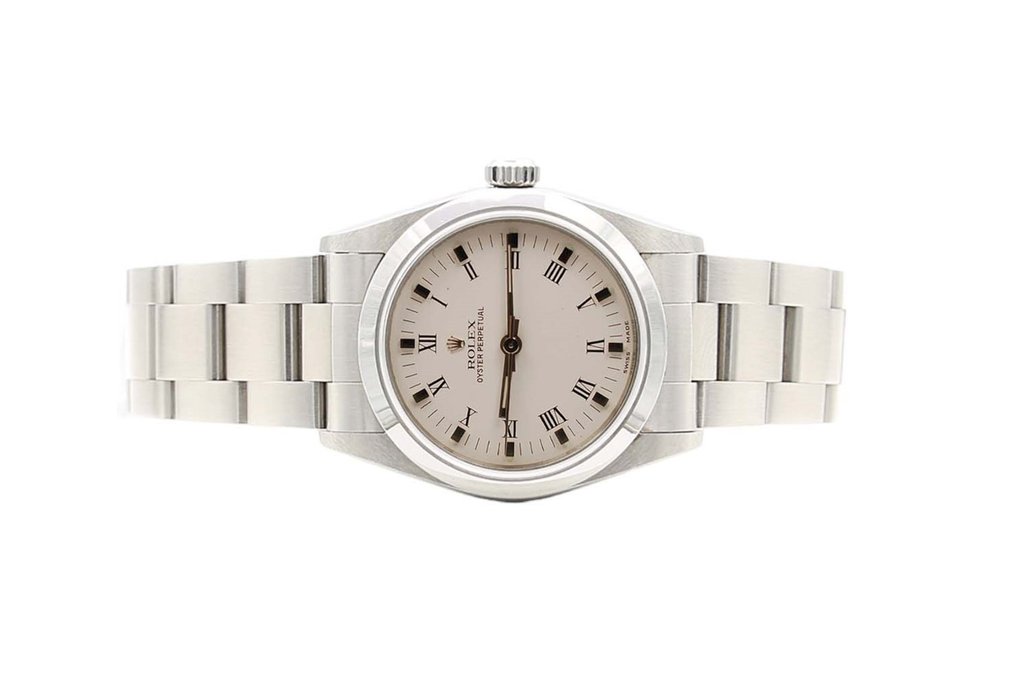 Rolex - Oyster Perpetual - White Roman - 67480 - Unisex - 2000-2010 #2.1