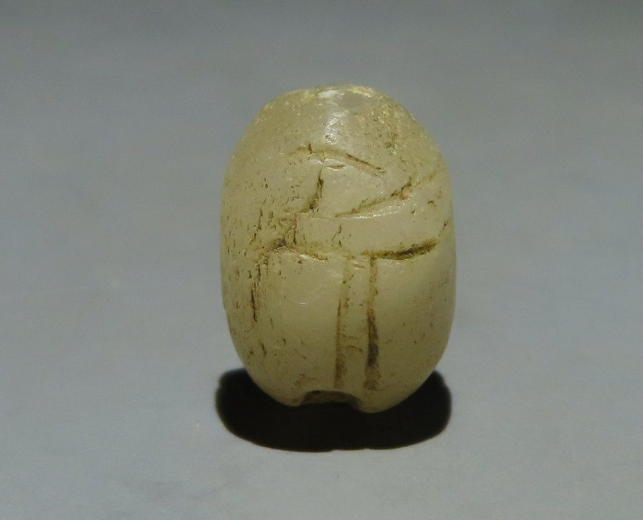 Oldtidens Egypt Stein Scarab, sen periode, 664 - 332 f.Kr. 1,5 cm Høyde. #1.1