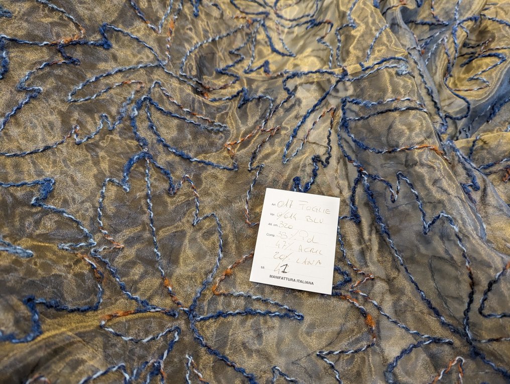 Splendido tendaggio lavorazione in lana cm 630 x 300  Miglioretti - Tessuto per tende  - 630 cm - 300 cm #3.1