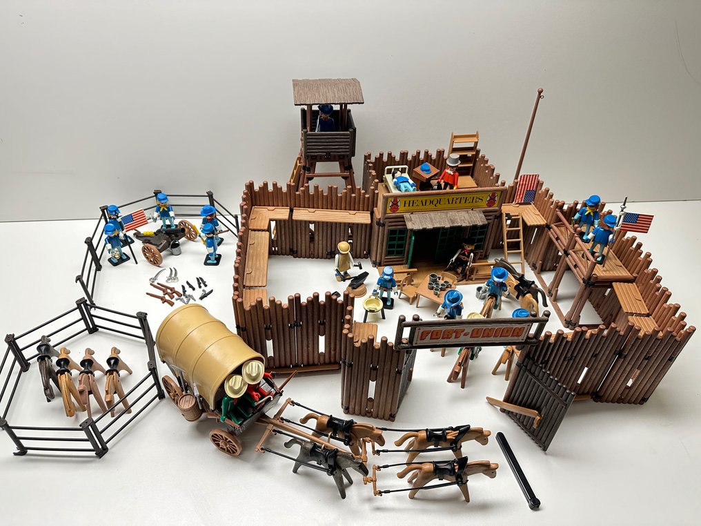 Playmobil (德國摩比) - 1976 Western super set - Set van 10 - 摩比 Fort Union, Headquarters - 德國 #1.1