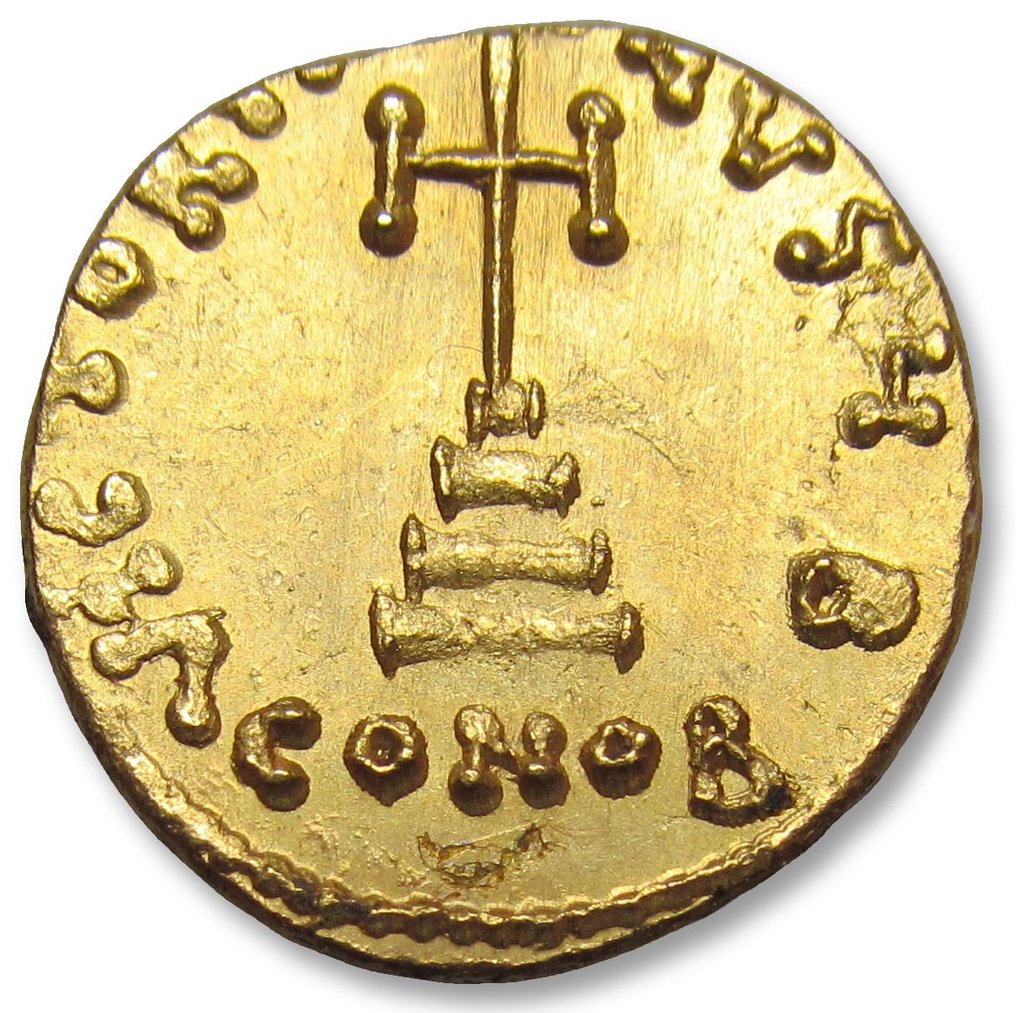 拜占庭帝國. 提比略三世 (AD 698-705). Solidus Constantinople mint 698-705 A.D. - officina B - #1.2